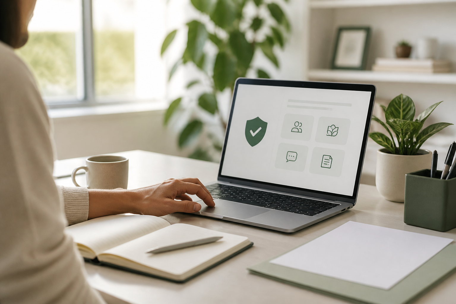 Calm consumer account support workspace